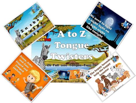 26 A To Z Alphabet Tongue Twistersmaking English Fun