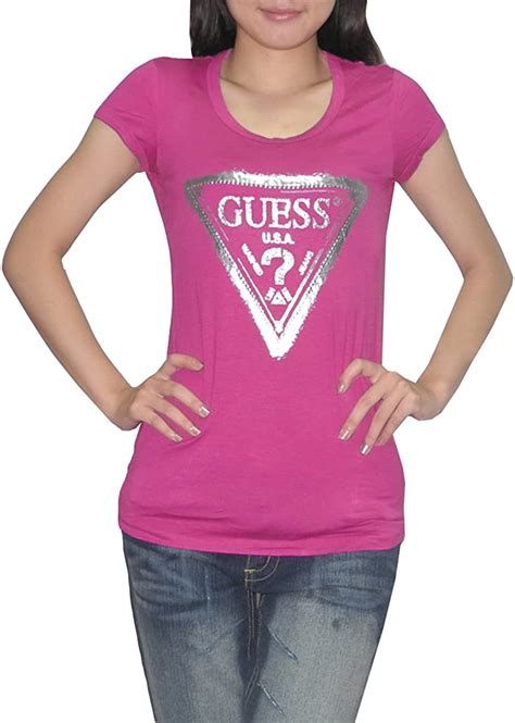 Womens Guess Soft And Comfortable T Shirttee Rose Size L