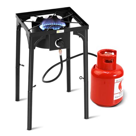 Summit portable camping gas stove single burner outdoor bbq cooker. Goplus Portable Propane 100000BTU Single Burner Outdoor ...