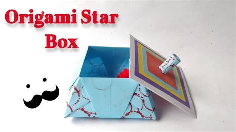 How To Fold Origami Box With Lid Origami Star Box Youtube