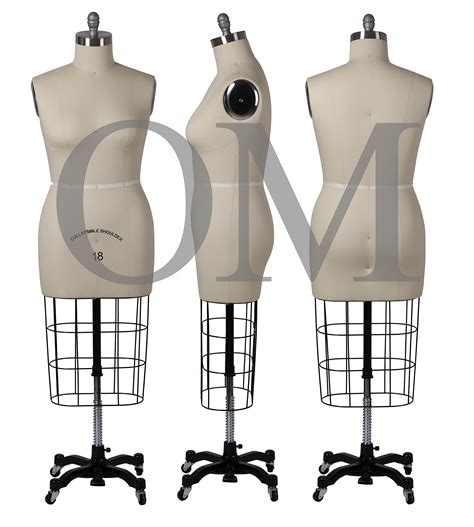 Female Professional Dress Form Mannequin With Collapsible Shoulders