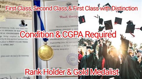 Condition CGPA Required For First Class Second Class First Class