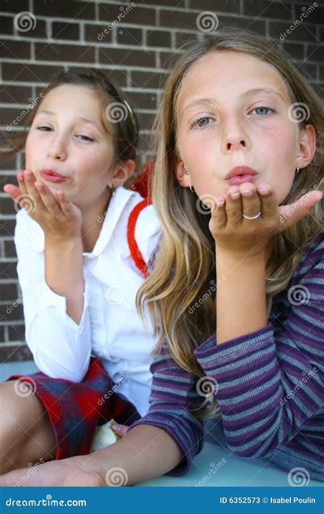 Girls Blowing A Kiss Stock Image Image Of Teenager Woman 6352573