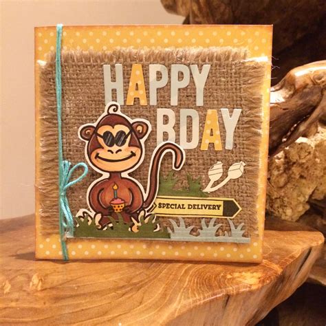 Hippy Monkey Birthday Card Monkey Birthday Birthday Cards Cards