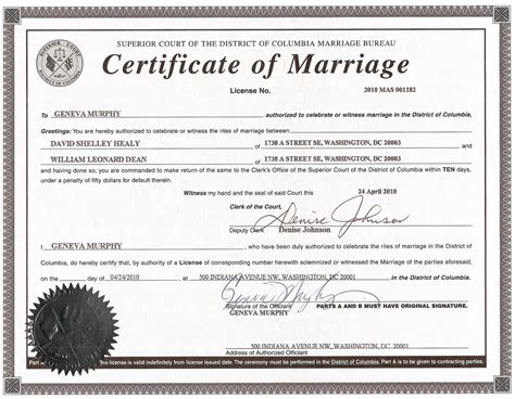 Original Marriage Certificate Usa United States Marriage Certificate