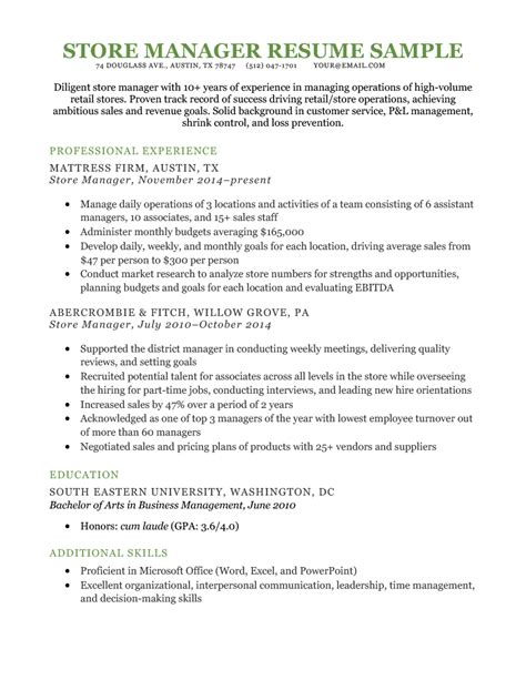 12 Manager Resume Examples How To Write Your Own