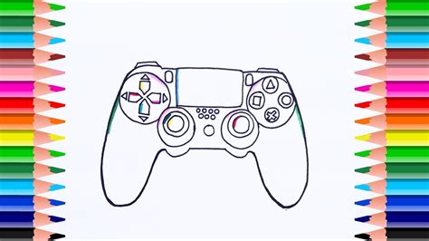 How To Draw Portable Gaming Console For Children Coloring Book Art