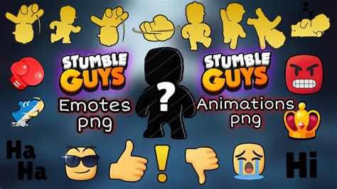 Stumble Guys Emotes Png Pack Stumble Guys Animations Png Pack Youtube