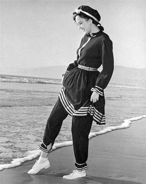Woman In Bathing Suit Photograph By Underwood Archives