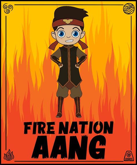 Fire Nation Aang Poster Fire Nation Aang Cute Chibi