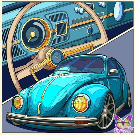 Beetle Cartoon Car Cartoon Vw Mk1 Volkswagen Bug Classic Japanese