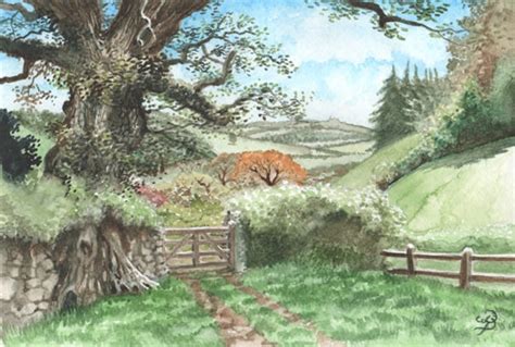 English Countryside Original Watercolour Painting Etsy