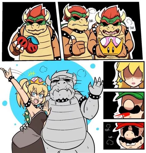 bowsette bowser mario mario comics smash bros funny super mario art