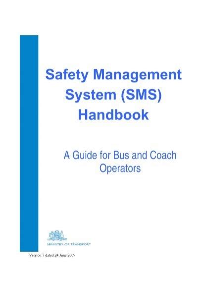 Safety Management System Sms Handbook Transport For Nsw