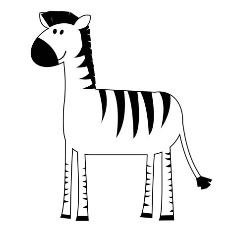 Zebra Black And White Easy Clip Art Library