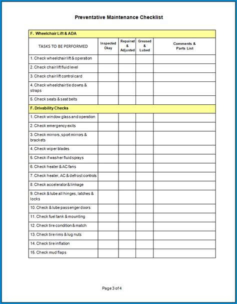 Preventive maintenance form, and more excel templates for 5s, standard work, and continuous process improvement. Free Preventative Maintenance Checklist Template | ZiTemplate