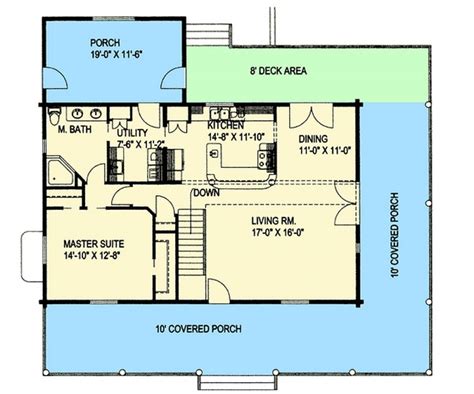 Plan 35409gh 4 Bedroom 3 Bath Log Home Plan