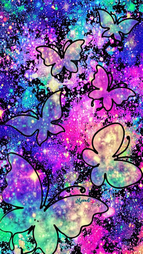 Grunge Butterflies Galaxy Wallpaper Androidwallpaper Iphonewallpaper