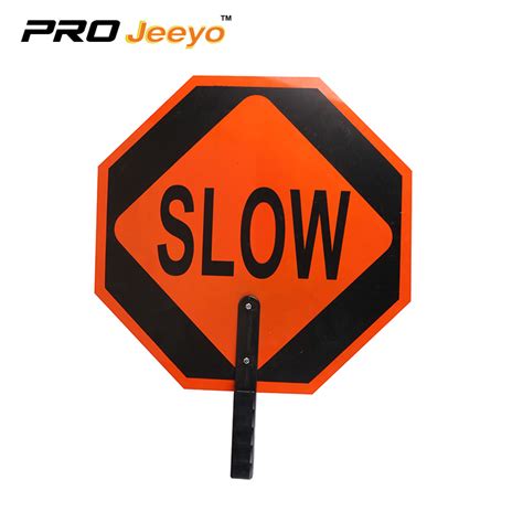 18x18 Aluminum6 Poly Grip Handle Stopslow Paddle Traffic Sign Buy