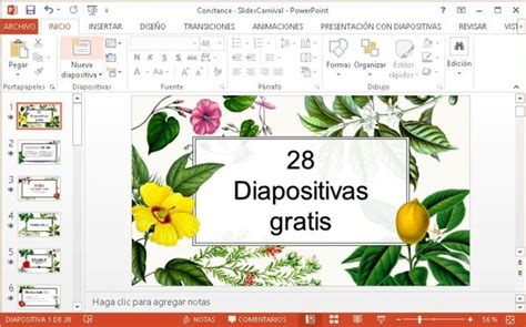 Plantilla Power Point De Plantas Plantillas Power Point Gratis