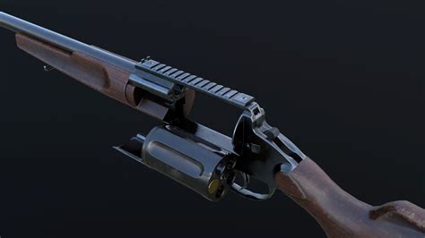 3d Model Mts255 Revolver Shotgun Vr Ar Low Poly Cgtrader