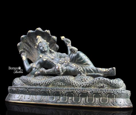 17cm Vishnu Laying On Ananta Shesha Hindu God The Etsy Vishnu