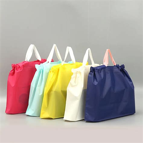 200pcslot Creative Design Frosted Drawstring Bag Plastic Bag Clothing