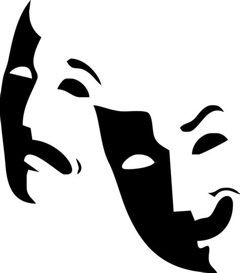 Theater Logo Mask Free Vector Theatre Logo Drama Masks Theatre Masks