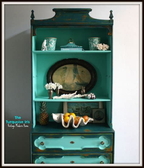 The Turquoise Iris ~ Furniture And Art Teal And Tiffany Blue Vintage