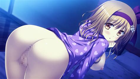Ass Bed Blonde Hair Blush Breasts Brown Eyes Censored Eufonie Game Cg