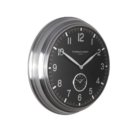 Wall Clock Round Blacksilver Timekeeper S Ø 48cm Eliassen Home