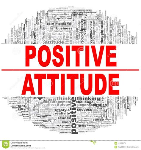 Positive Attitude Word Cloud Stock Illustration Illustration Of