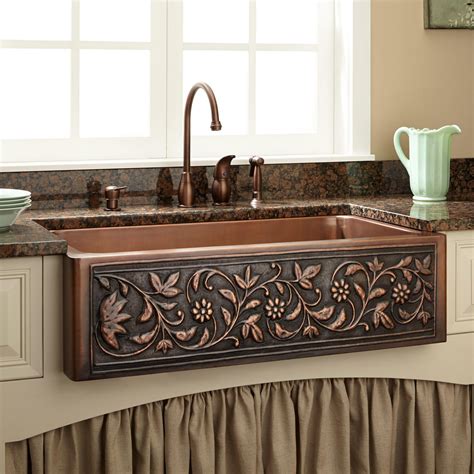 Deck mount/1 hole the hole diameter of your sink : 6 Ways To Use Copper In Your Kitchen Design