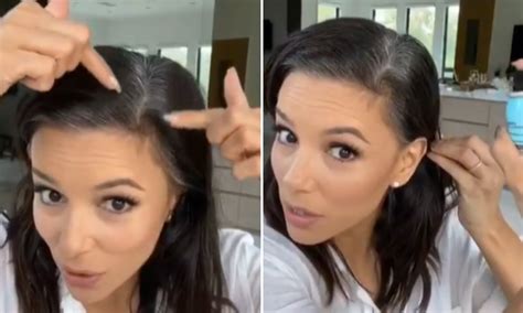 Mexican American Actress Eva Longoria Shows Fans And Followers How To Cover Up Gray Hair With A