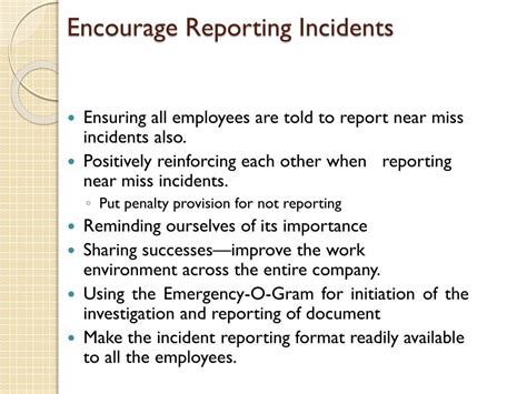 Ppt Incident Reporting And Investigation For Better Emergency Response