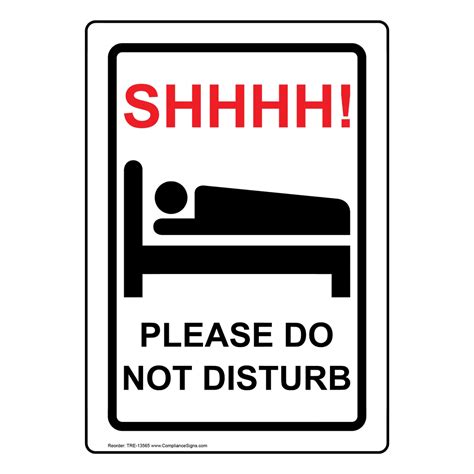 Vertical Sign Do Not Disturb Shhhh Please Do Not Disturb Sign