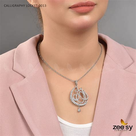 Gold Plated Calligraphy Locket Artificial Jewellery Store Zeesy Zeesypk