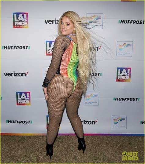 meghan trainor wows in rainbow look at l a pride photo 1241705 photo gallery just jared jr