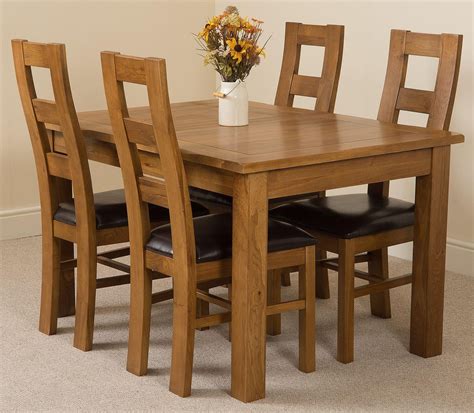 You may want an oak table and chairs for a game room, conservatory, or you may be looking for an oak dining table and chairs for. Cotswold Extending Rustic Oak Farmhouse Dining Table with ...