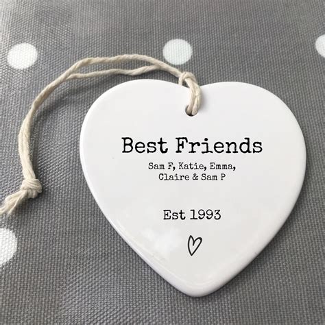 Personalised Best Friends Ornament Best Friends T Besties Etsy