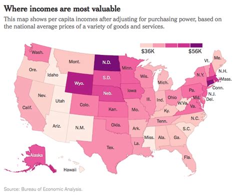 Infographic Income Vs Cost Of Living For All 50 States — My Money Blog