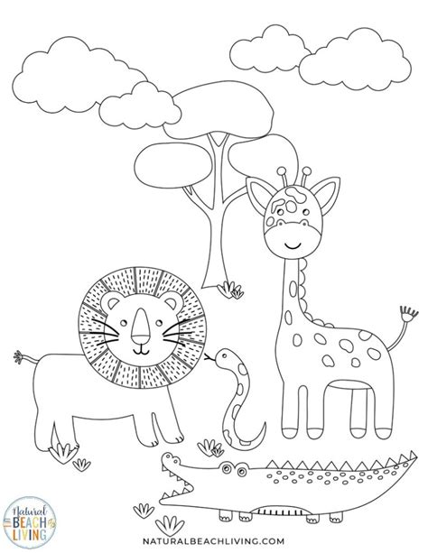 Wild Animals Printables For Preschool And Kindergarten Natural Beach