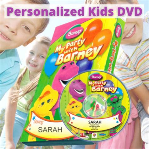 My Party With Barney Photo Personalized Dvd For Kids Etsy