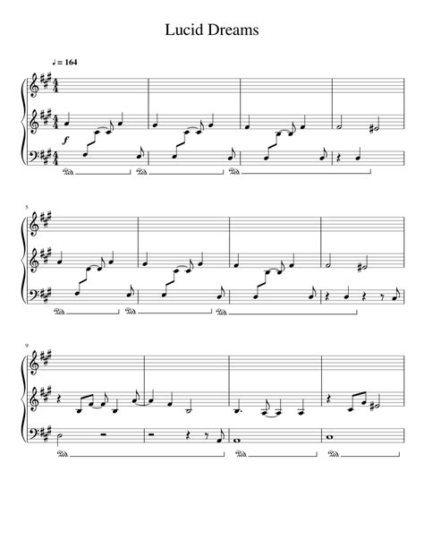 Lucid Dreams Sheet Music For Piano Solo