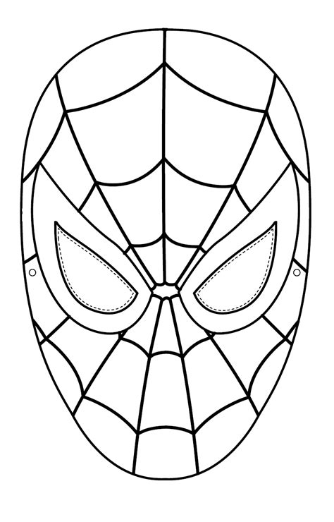Spiderman Mask Coloring Page Free Printable Coloring Pages On