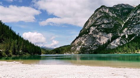 Nature Landscape Lake Mountain Forest Beach Clouds Alps Summer