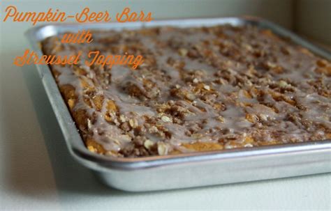 I used flour, brown sugar, cinnamon, ginger, nutmeg, allspice, and butter. Pumpkin-Beer Bars with Streussel Topping | Pumpkin beer ...