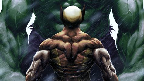 3840x2160 Wolverine Vs Hulk 4k Hd 4k Wallpapers Images Backgrounds