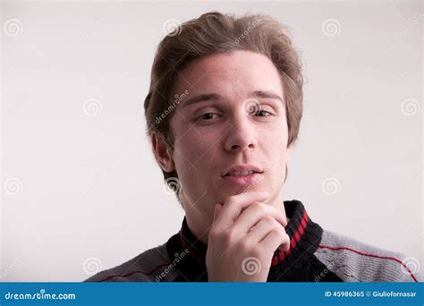 Young Man With Curious Expression Stock Image Image Of Teen
