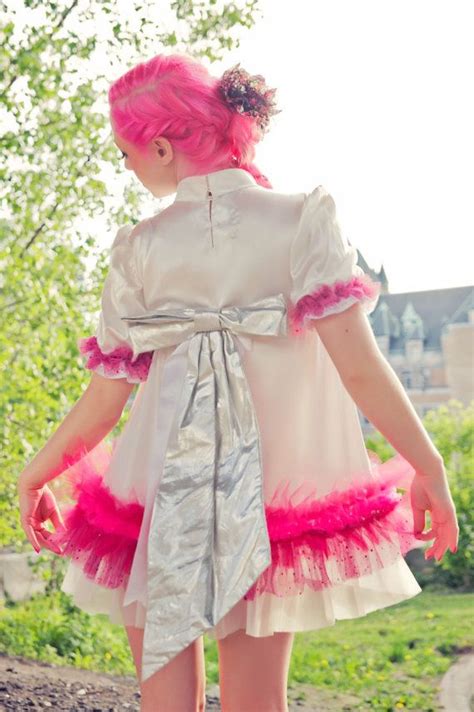 Upcycled Fairy Kei Fashion Babydoll Dress In White By Glaciermilk 169